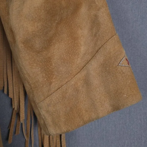 Lew Magram Western Jacket Womens XL Brown Suede Leather Embroidered Fringe Aztec - Picture 7 of 16